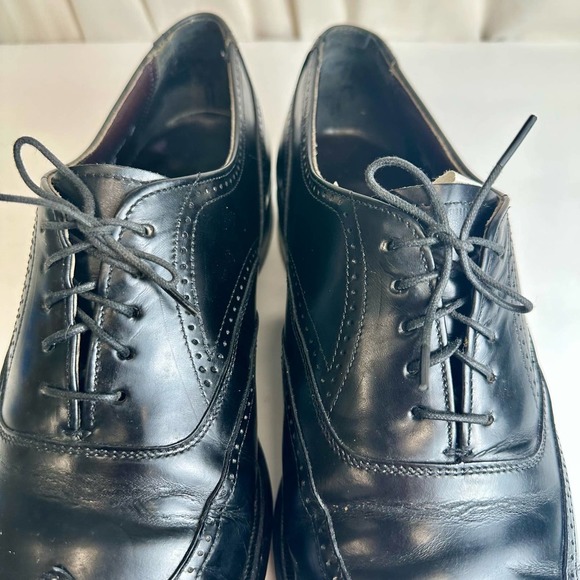 Hanover MasterFlex Dress Shoes Men’s sz. 10 Black Wingtip Oxford Leather - Picture 14 of 14